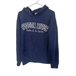 Pigeon  River blue and white Rafting in the Smokies hoodie size M